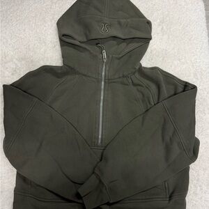 Lululemon Olive Green Half-Zip Hoodie